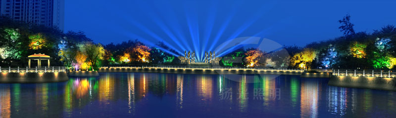 廣場(chǎng)夜景燈光效果圖