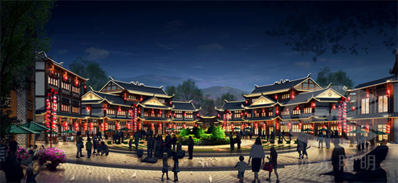 古鎮(zhèn)景觀照明設(shè)計效果圖