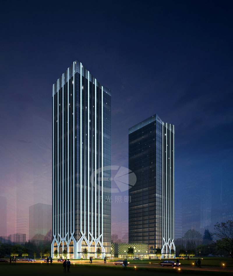 大廈景觀照明設(shè)計效果圖